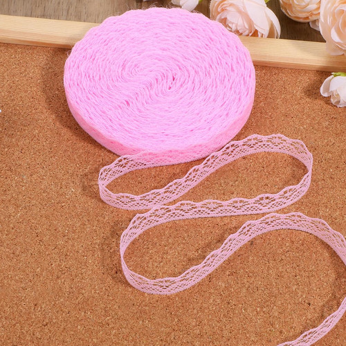 27m spitzenband rosa - spitzenband, vintage