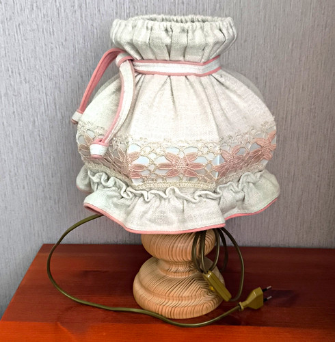 Tischlampe stoffschirm spitze - tischlampe,