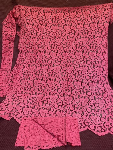 Rest couture spitzenstoff rosa - couture-spitzenstoff,